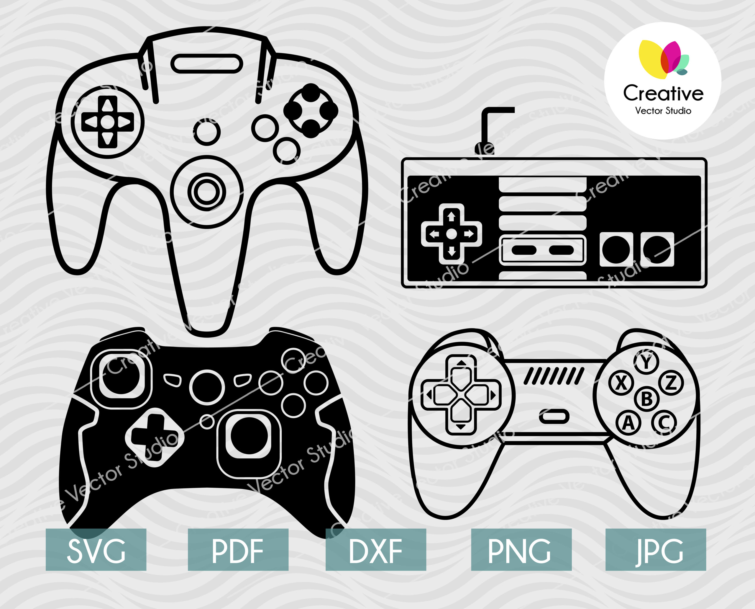 Video Game Controller SVG Bundle Creative Vector Studio