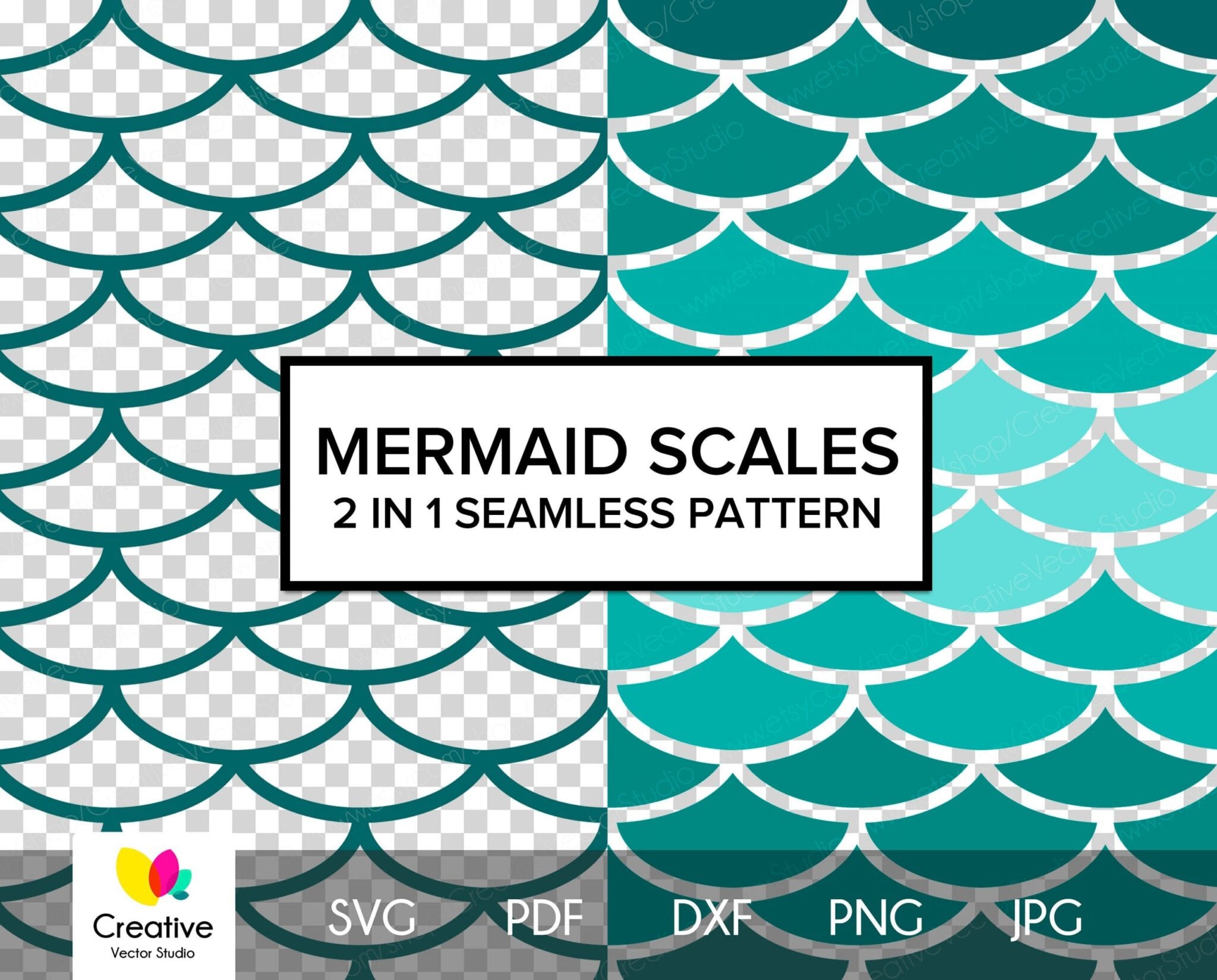 Mermaid Scale Pattern Svg