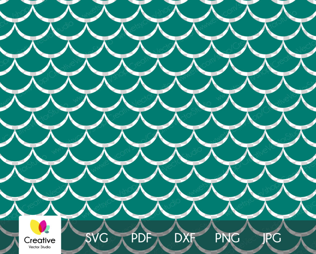 Mermaid Scales Pattern SVG