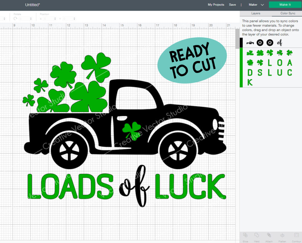 Loads Of Luck Truck SVG PNG DXF Cut File Creative Vector Studio