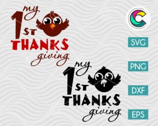 1st Thanksgiving Baby Turkey SVG