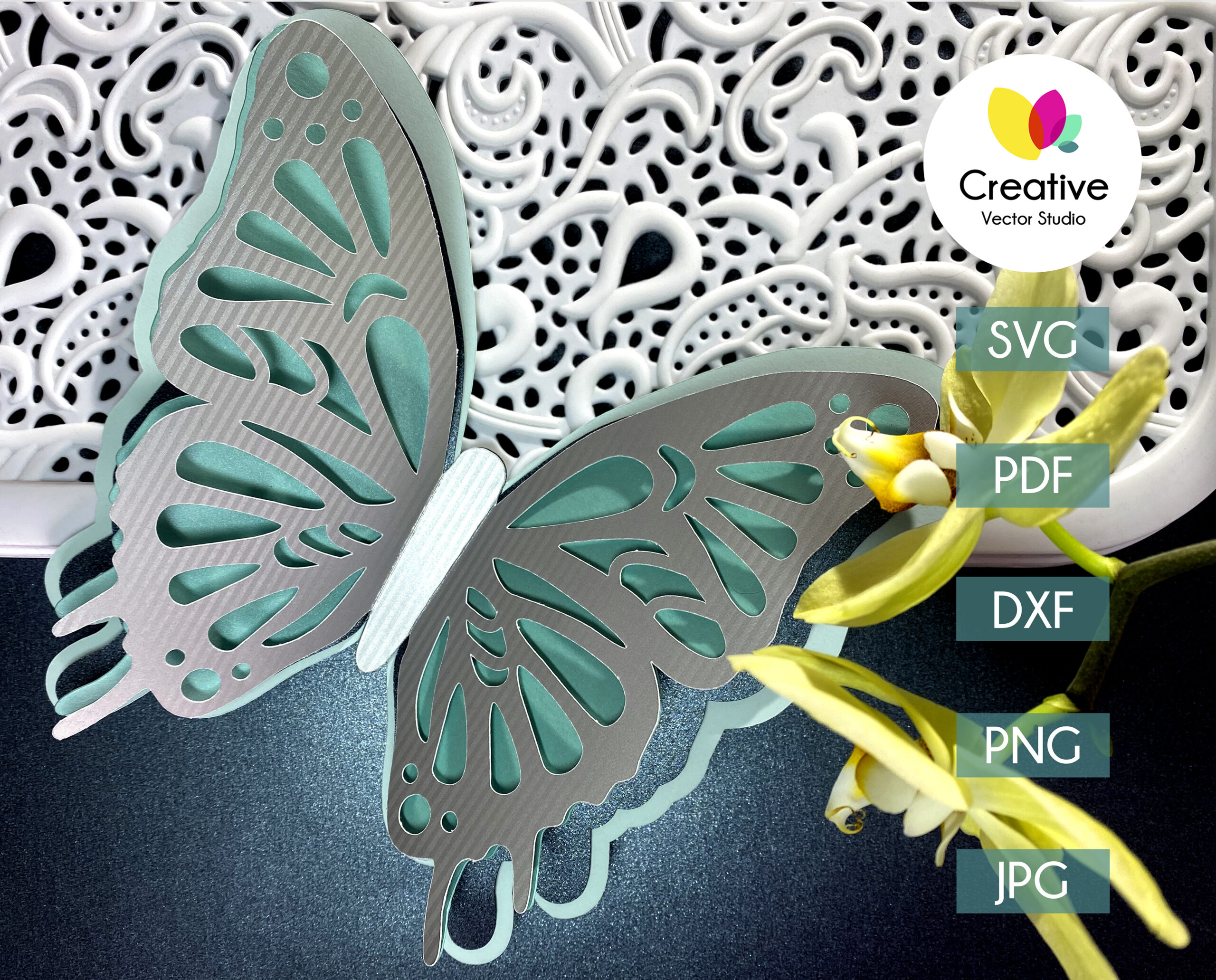 Download Butterfly Svg 6 Cut File Image Creative Vector Studio