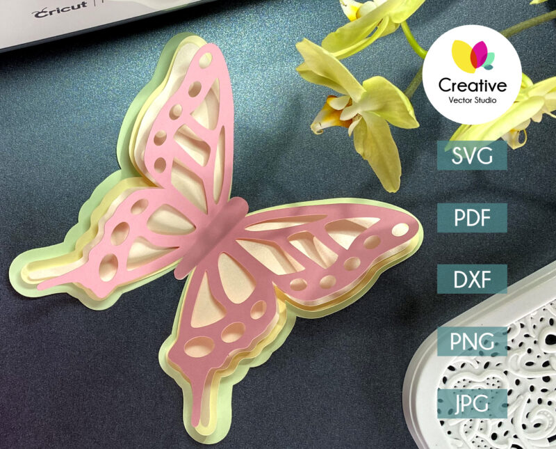 Layered Butterfly svg