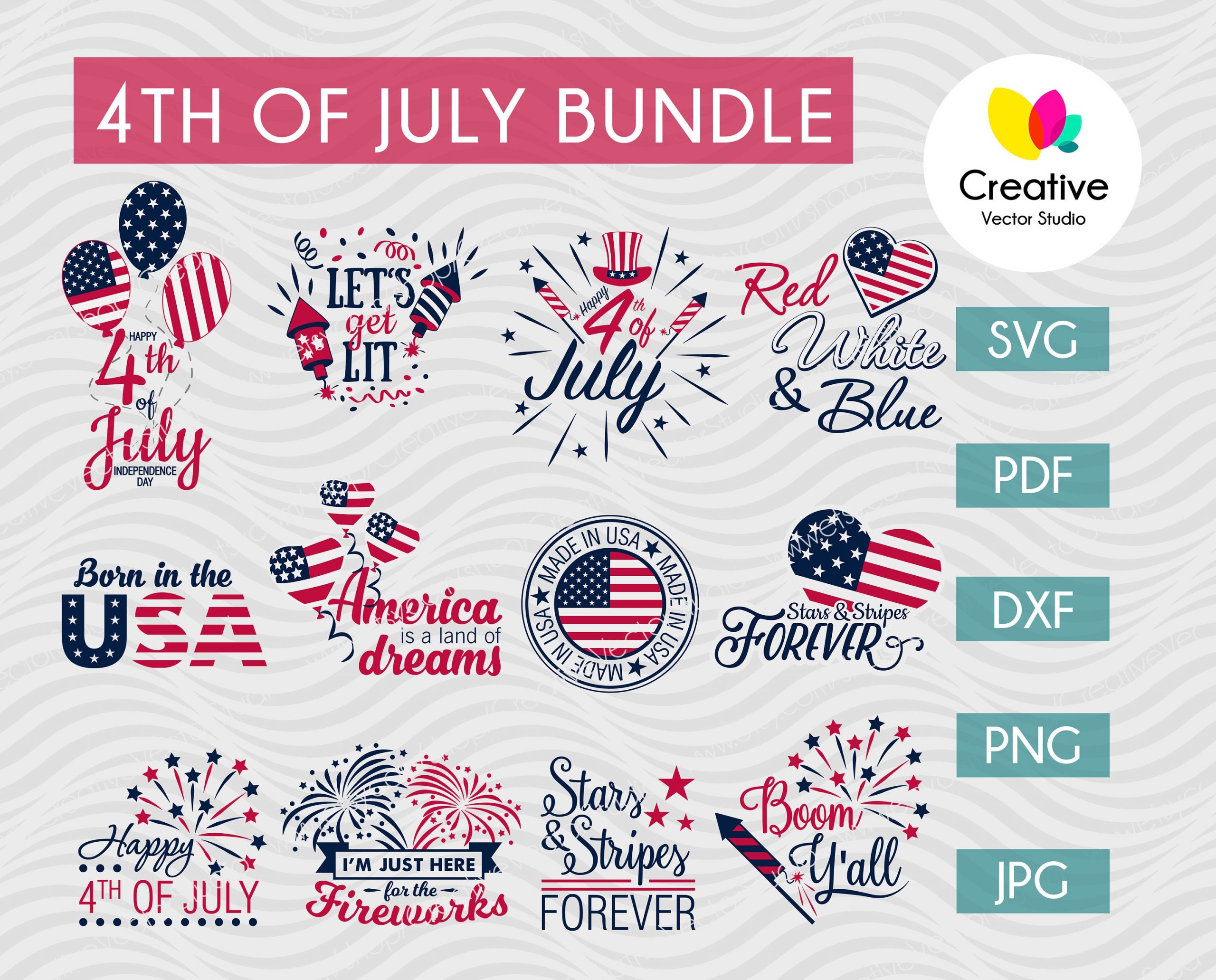 4th Of July Svg Bundle Independence Day Creative Vector Studio