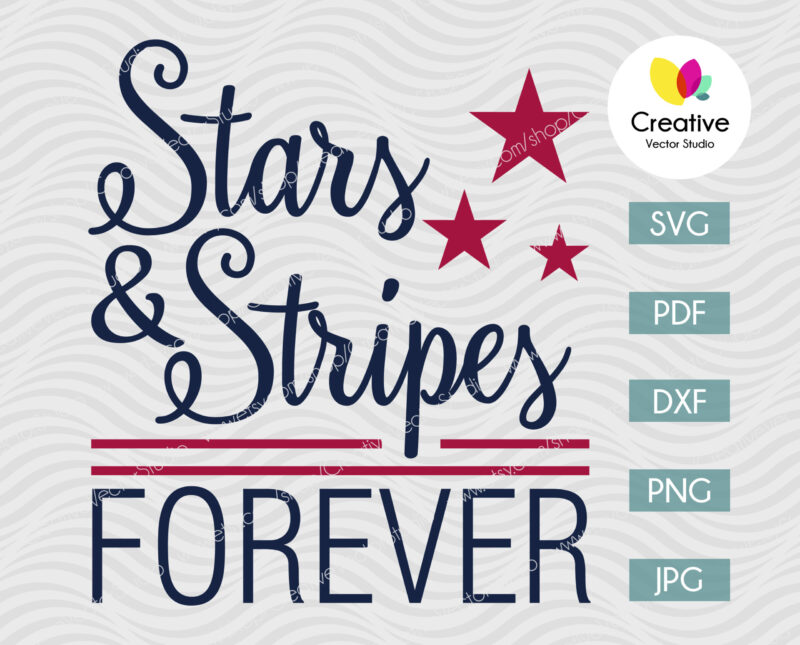 Stars and Stripes Forever SVG #2