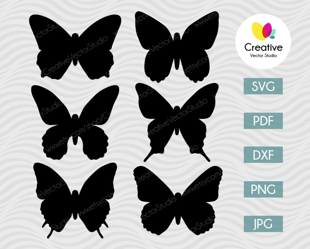 Butterfly SVG Bundle #3 Monochrome - Creative Vector Studio