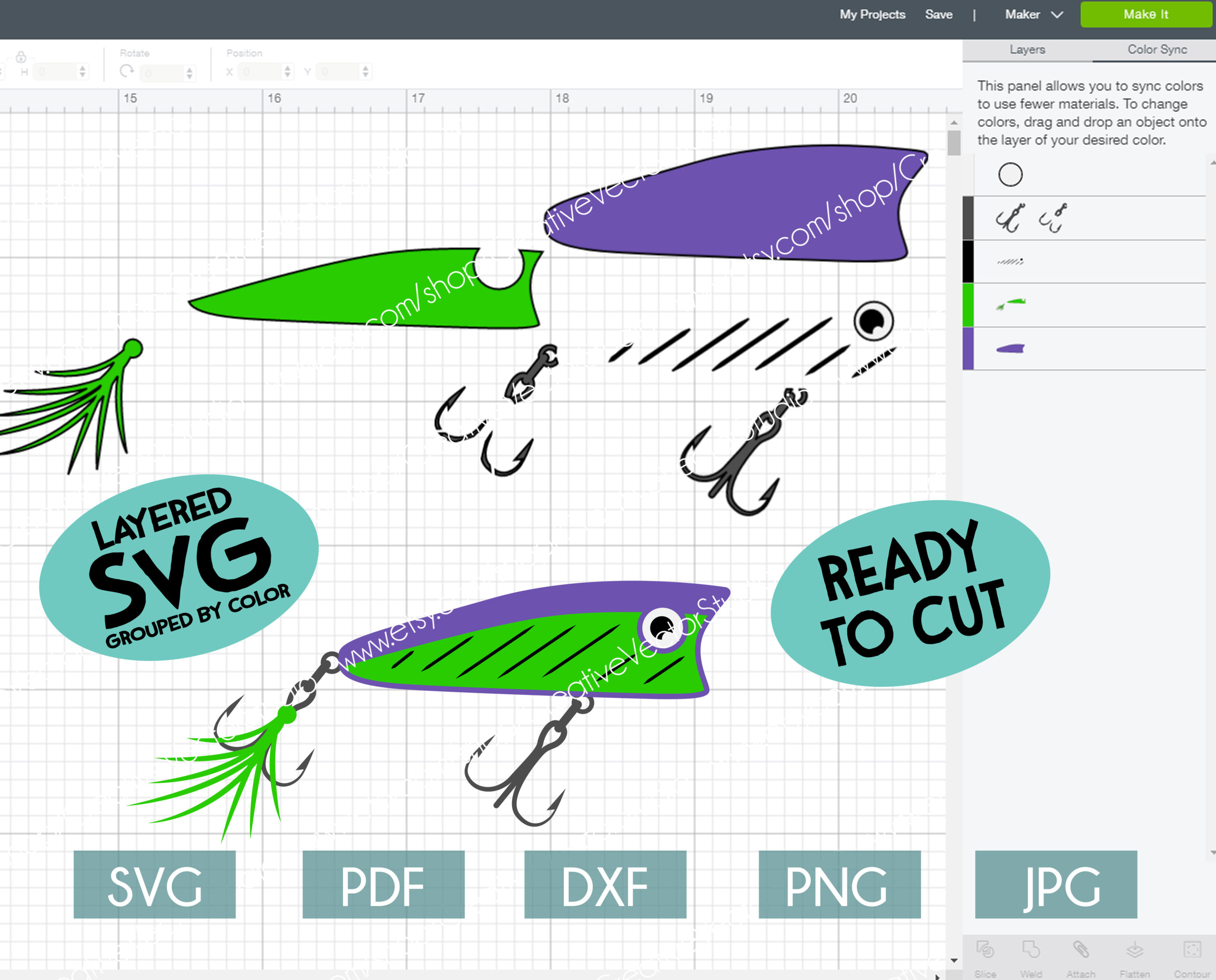 fishing lure package designs illustrator free download