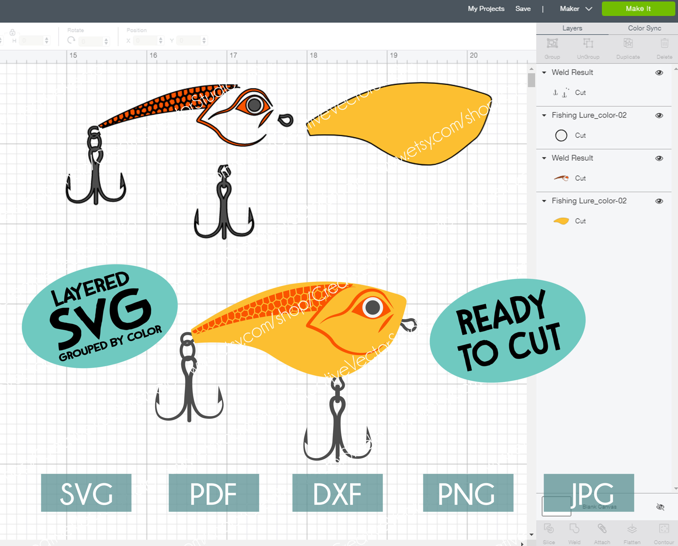 Fishing & Fishing Gear SVG Bundle 179 Designs Colourful