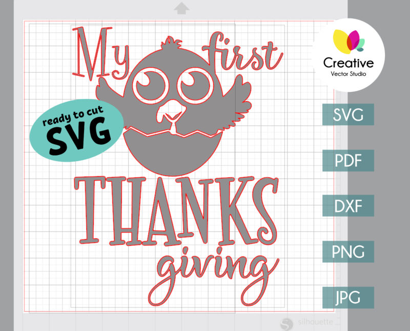 My First Thanksgiving svg cut file