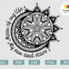 Download Moon Of My Life My Sun And Stars Mandala Svg Creative Vector Studio