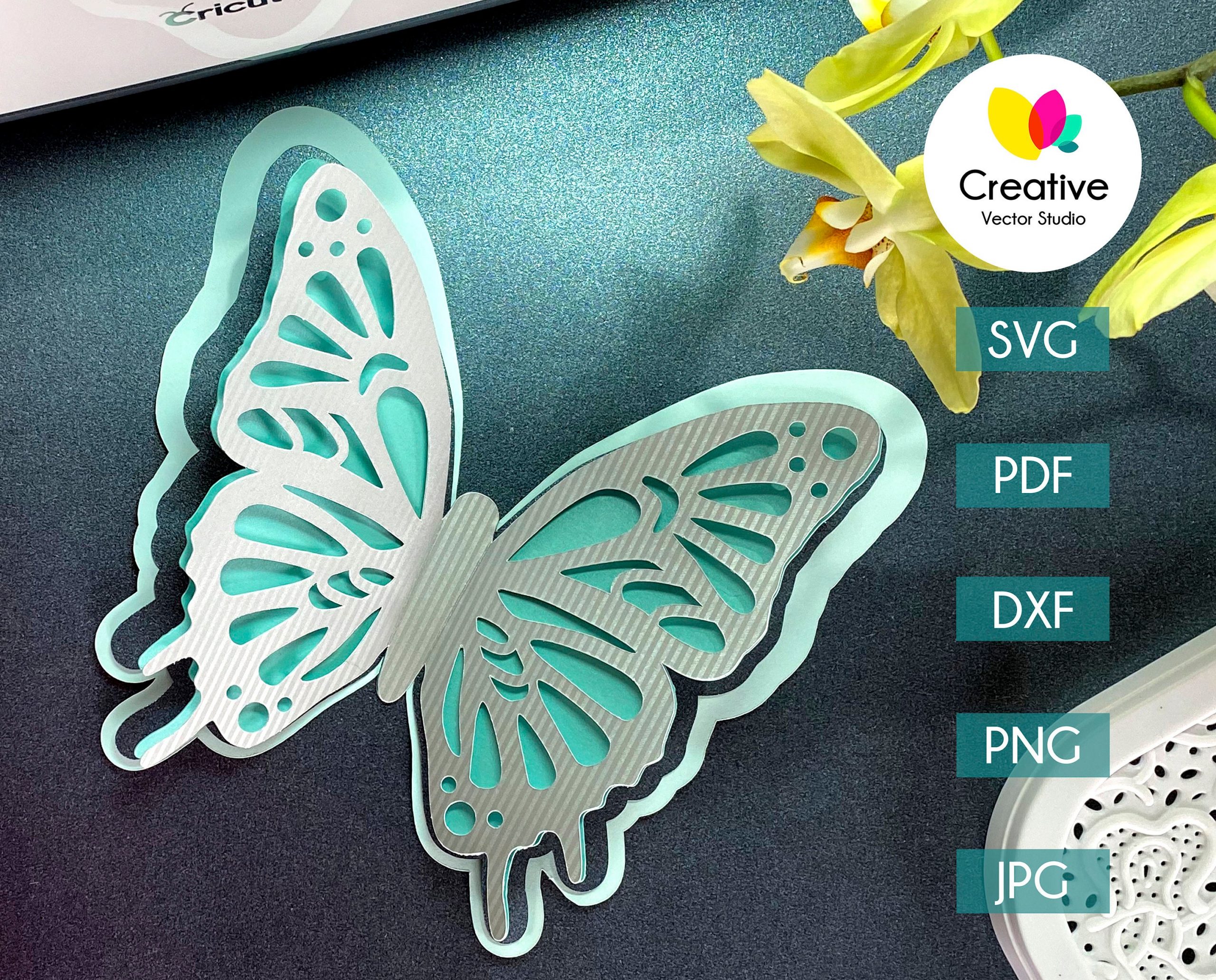 Butterfly Svg 6 Cut File Image Creative Vector Studio
