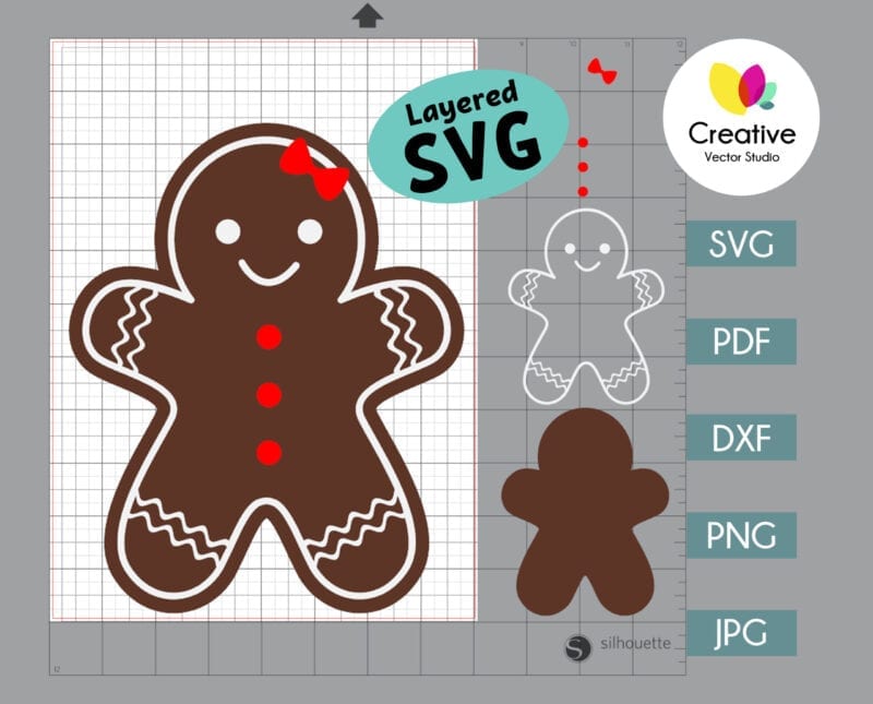 Gingerbread girl svg
