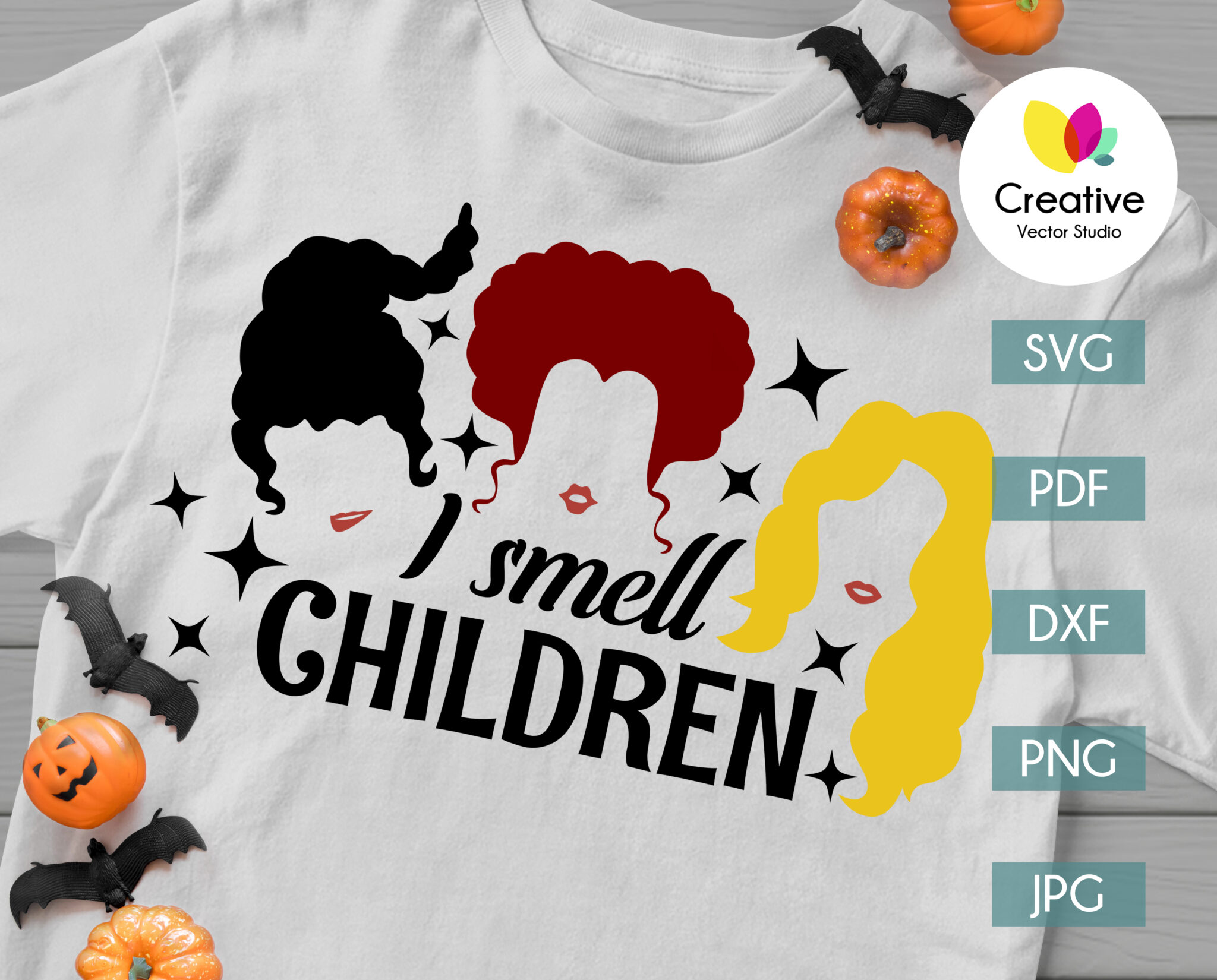 Hocus Pocus SVG, Sanderson Sisters svg, I smell Children vector print