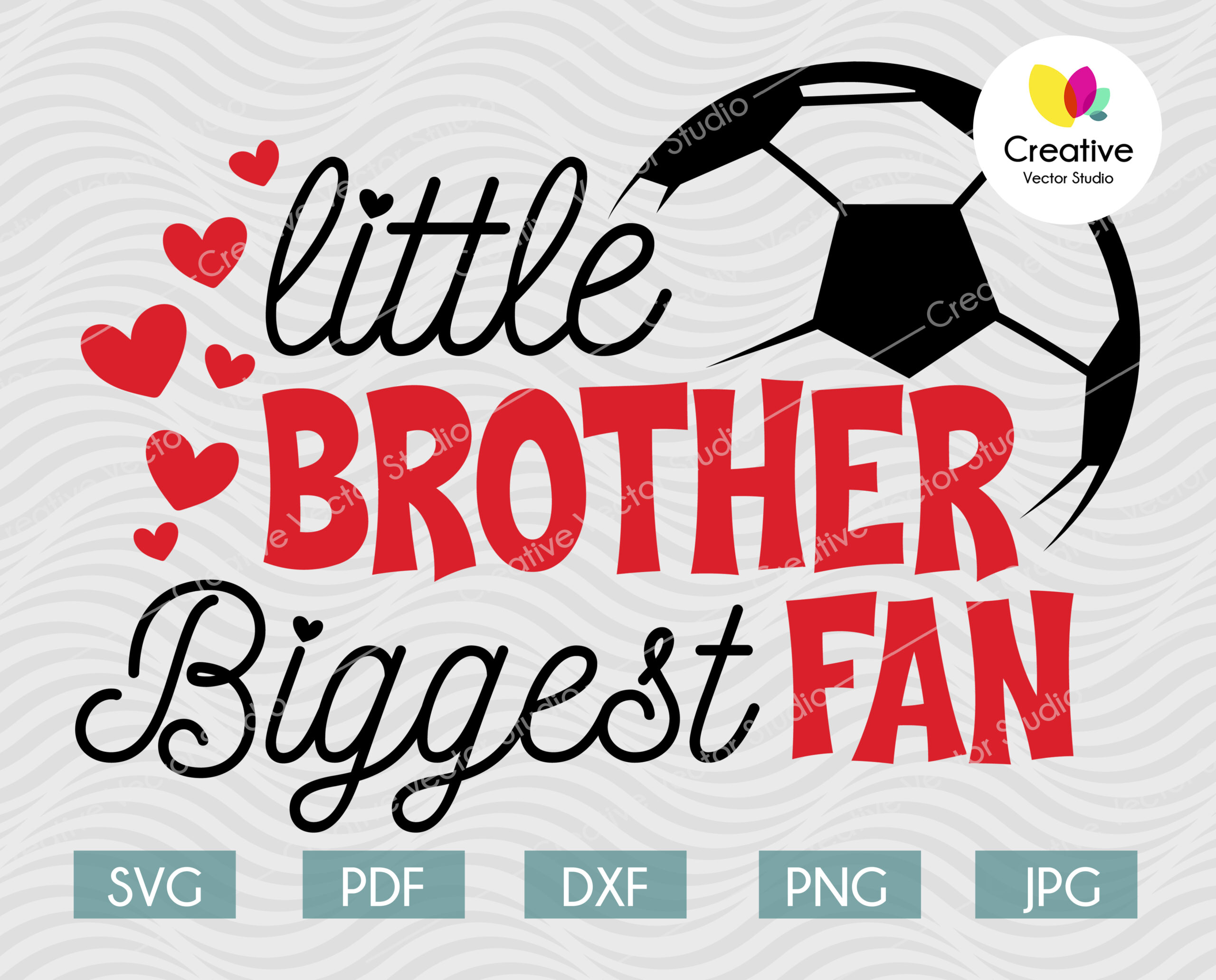 Little Brother Biggest Fan Soccer SVG - Creative Vector Studio