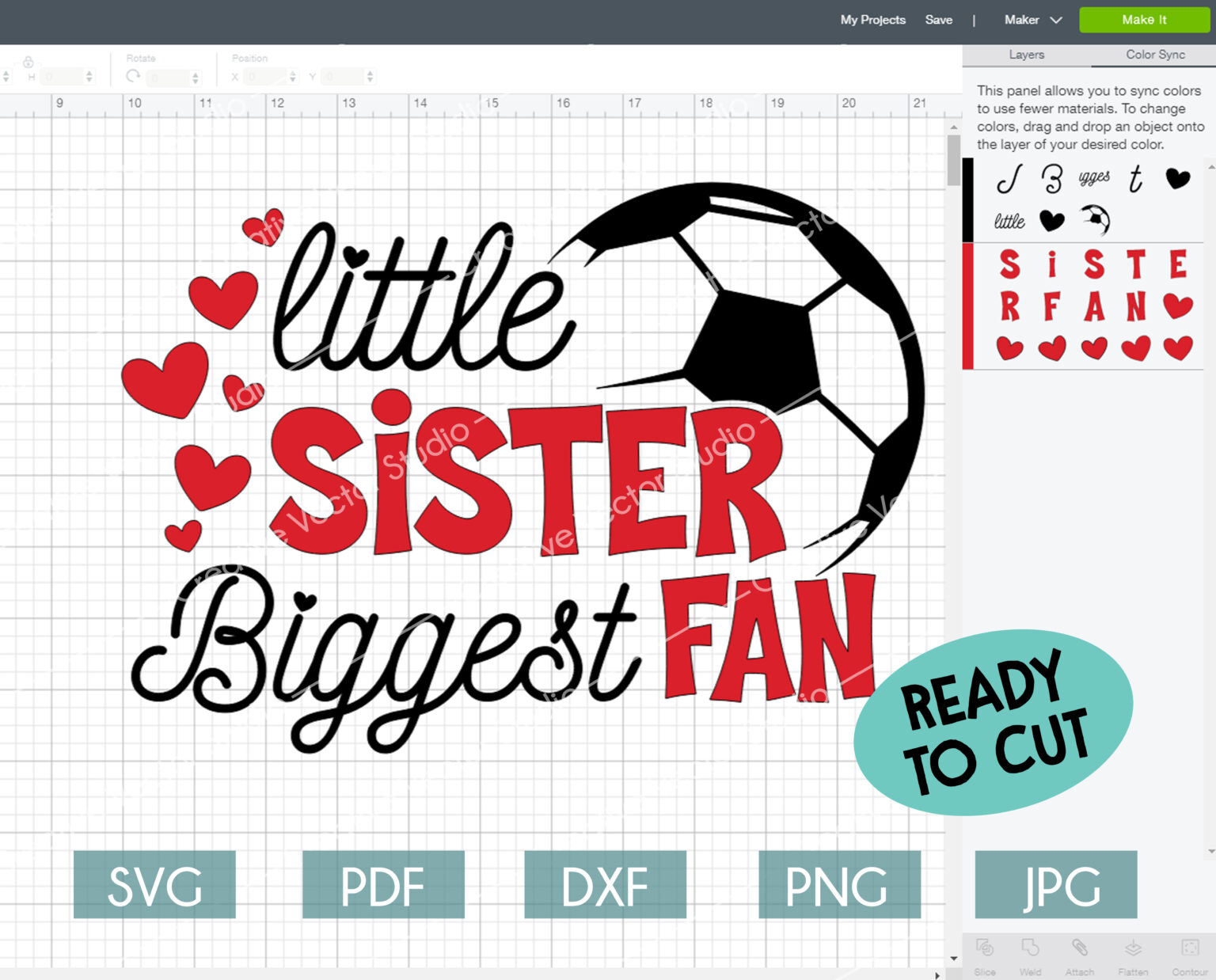 Download Little Sister Biggest Fan svg, Soccer Sister vector t ...