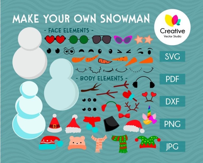 Make your own snowman svg