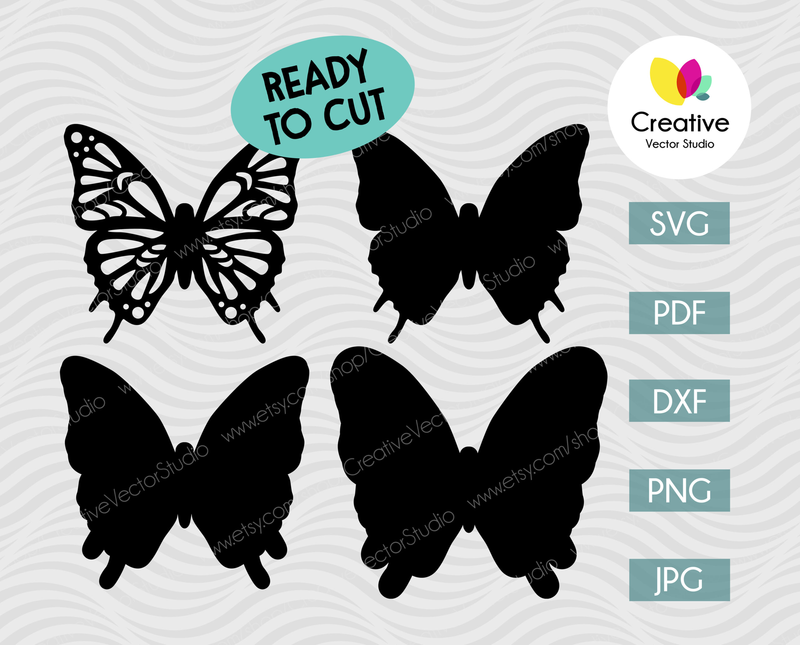 Butterfly SVG #6 Cut File Image - Creative Vector Studio