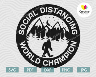 Social Distance World Champion SVG