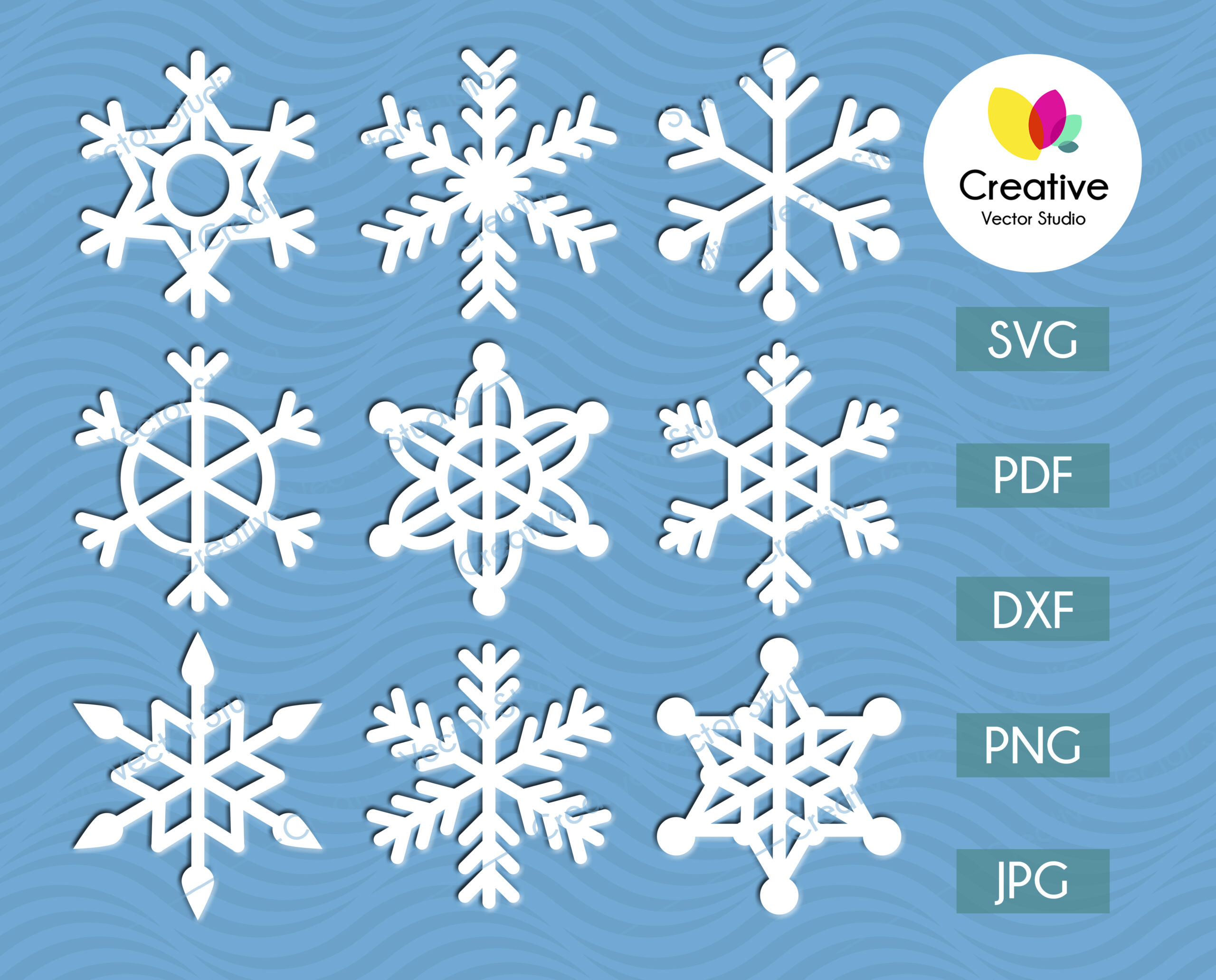 simple snowflakes clipart