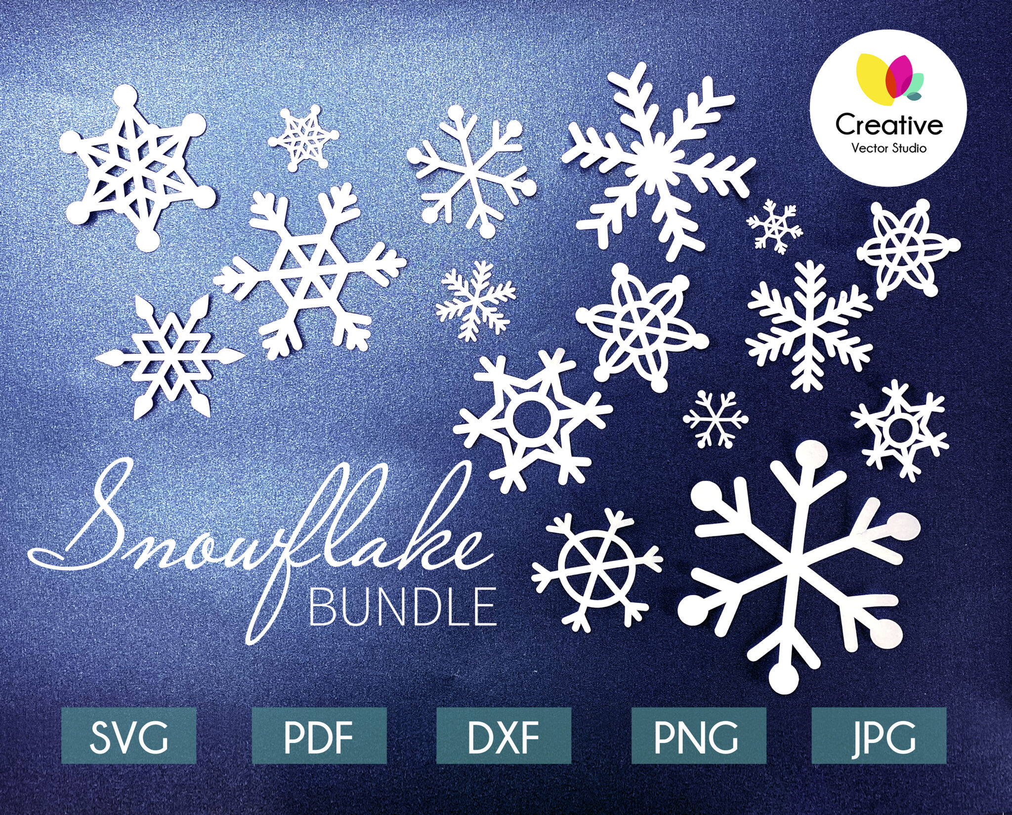 Download Simple Snowflake SVG Bundle | CreativeVectorStudio