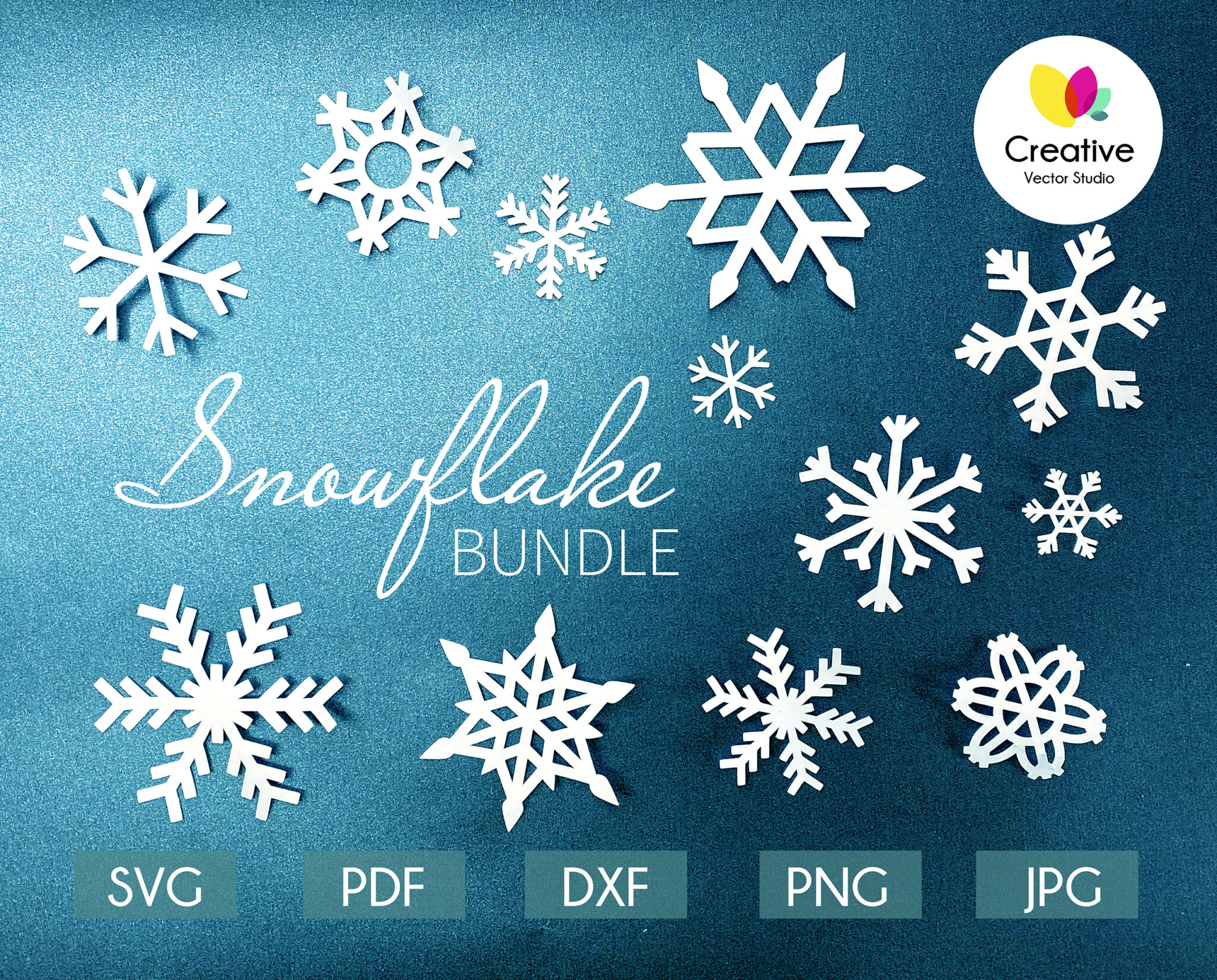 Download Simple Snowflake SVG Bundle | Creative Vector Studio