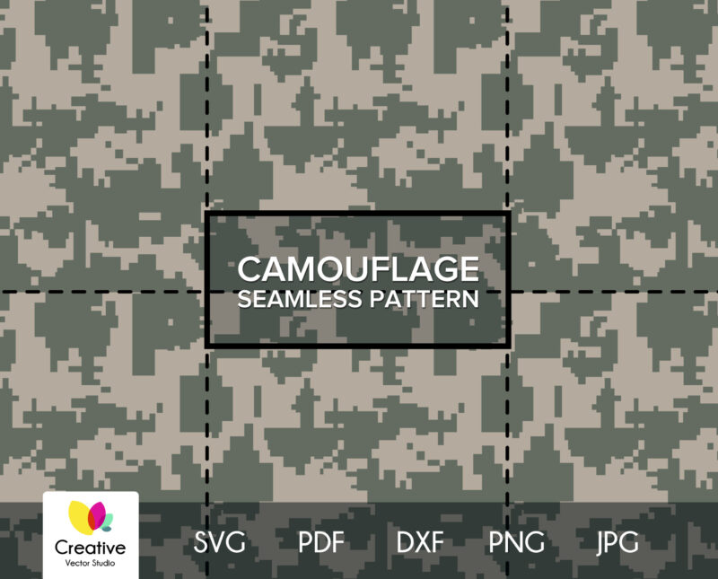 Acupat Camouflage Seamless SVG Pattern