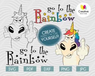 Angry Unicorn svg