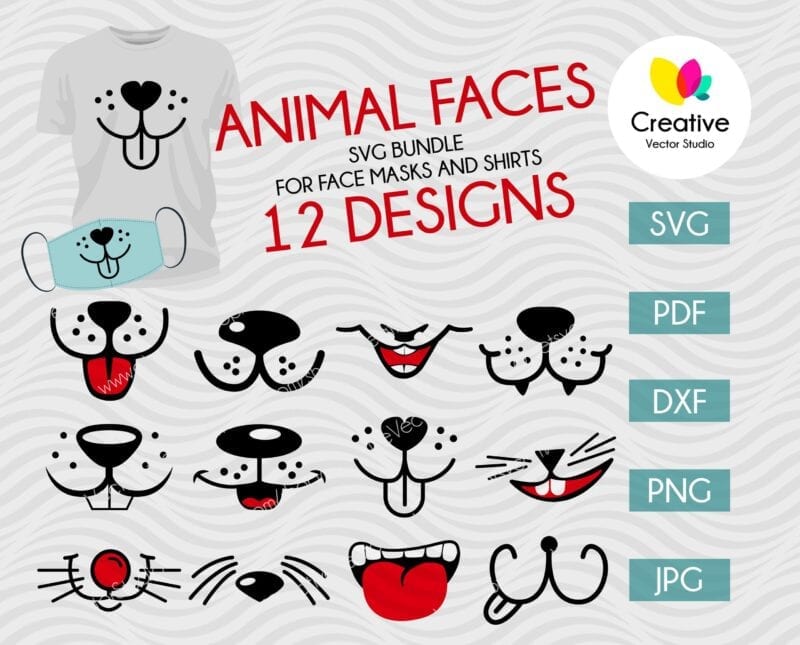 Download Funny Animal Mouth Svg Bundle Creative Vector Studio