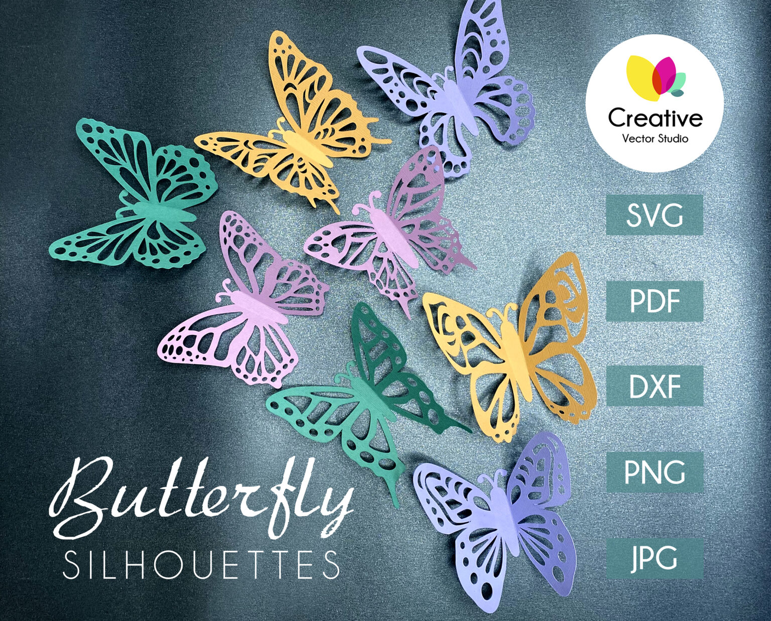 Download Beautiful Paper Butterfly SVG Bundle, Butterfly wall decor ...