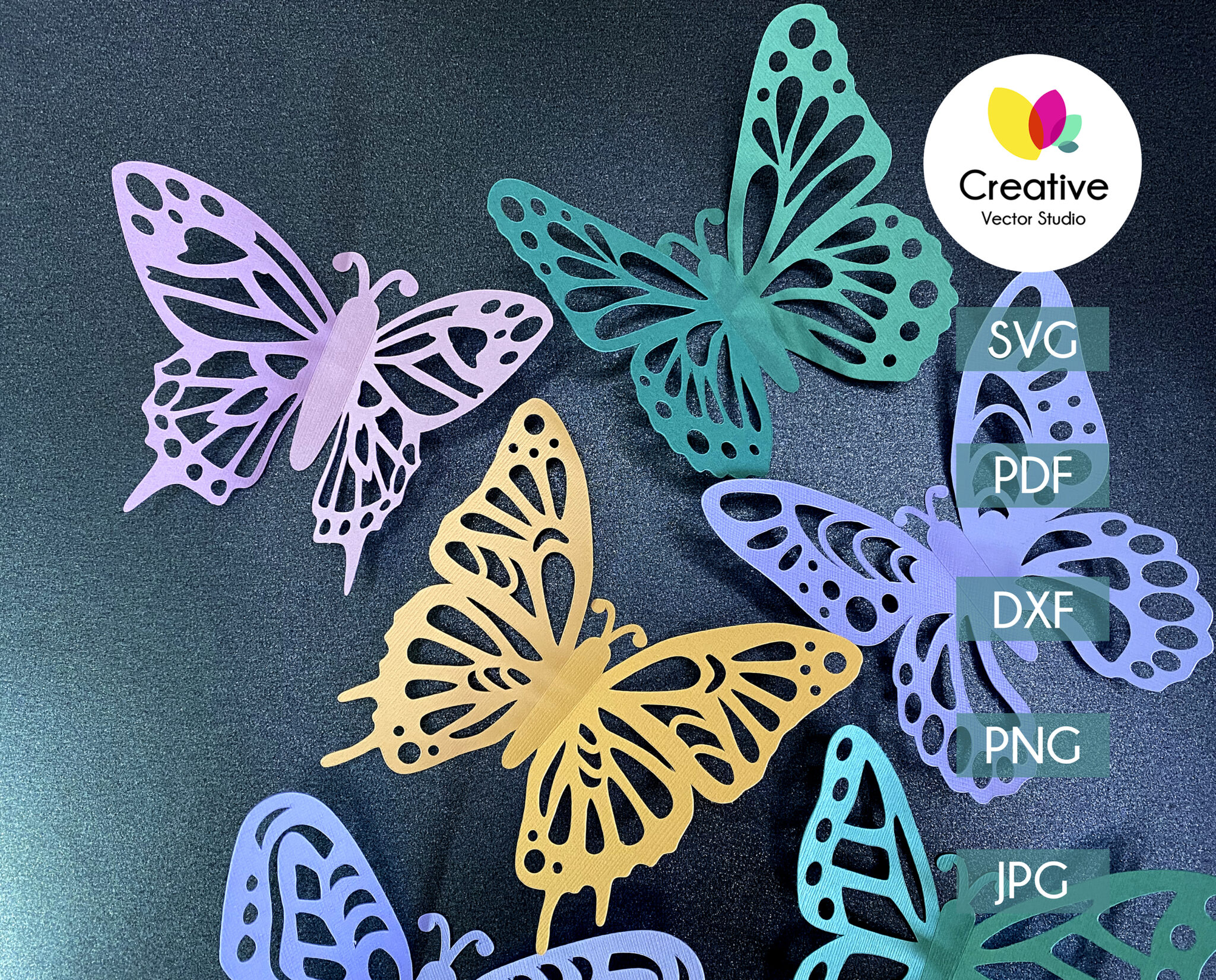 Beautiful Paper Butterfly SVG Bundle, Butterfly wall decor, Cutting