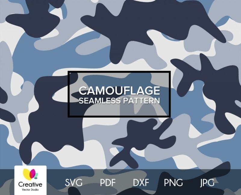 Sky Blue Camouflage SVG