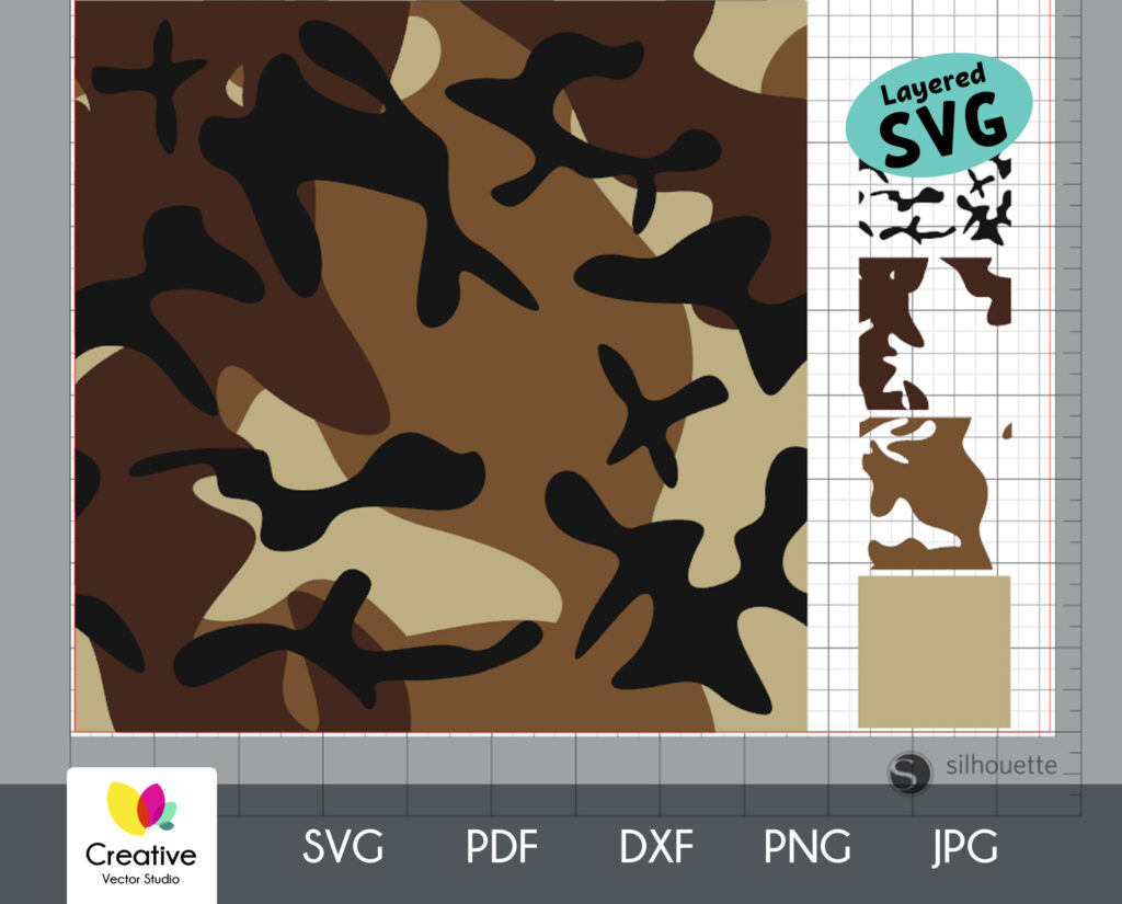Camouflage Seamless Patterns SVG Bundle | Creative Vector Studio