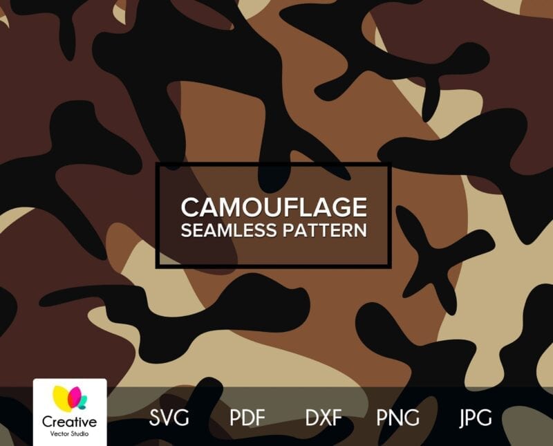 Desert Camouflage SVG Seamless Pattern