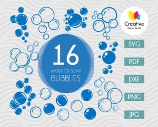Water or Soap Bubbles SVG Bundle
