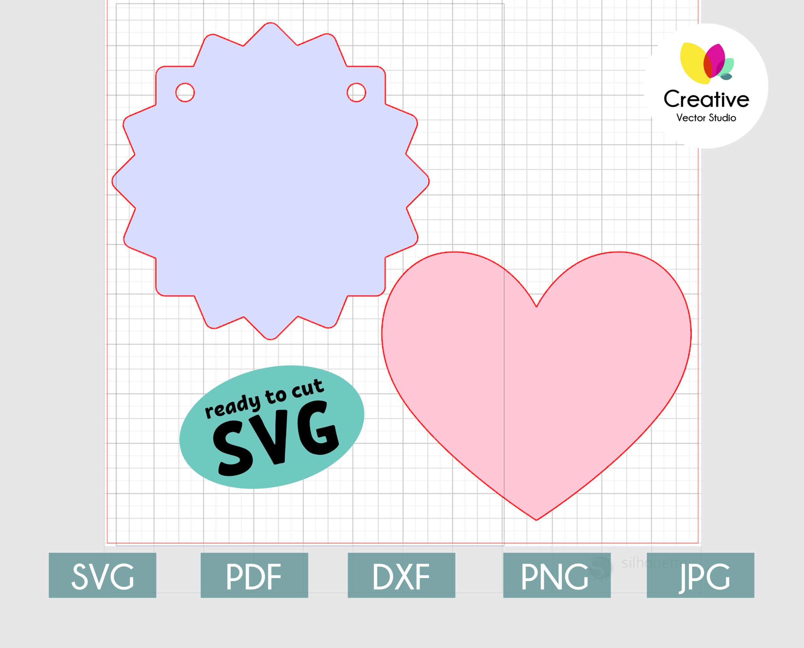 Flag Shapes Banner SVG Bundle, Party Scalloped Paper Garland Banners ...