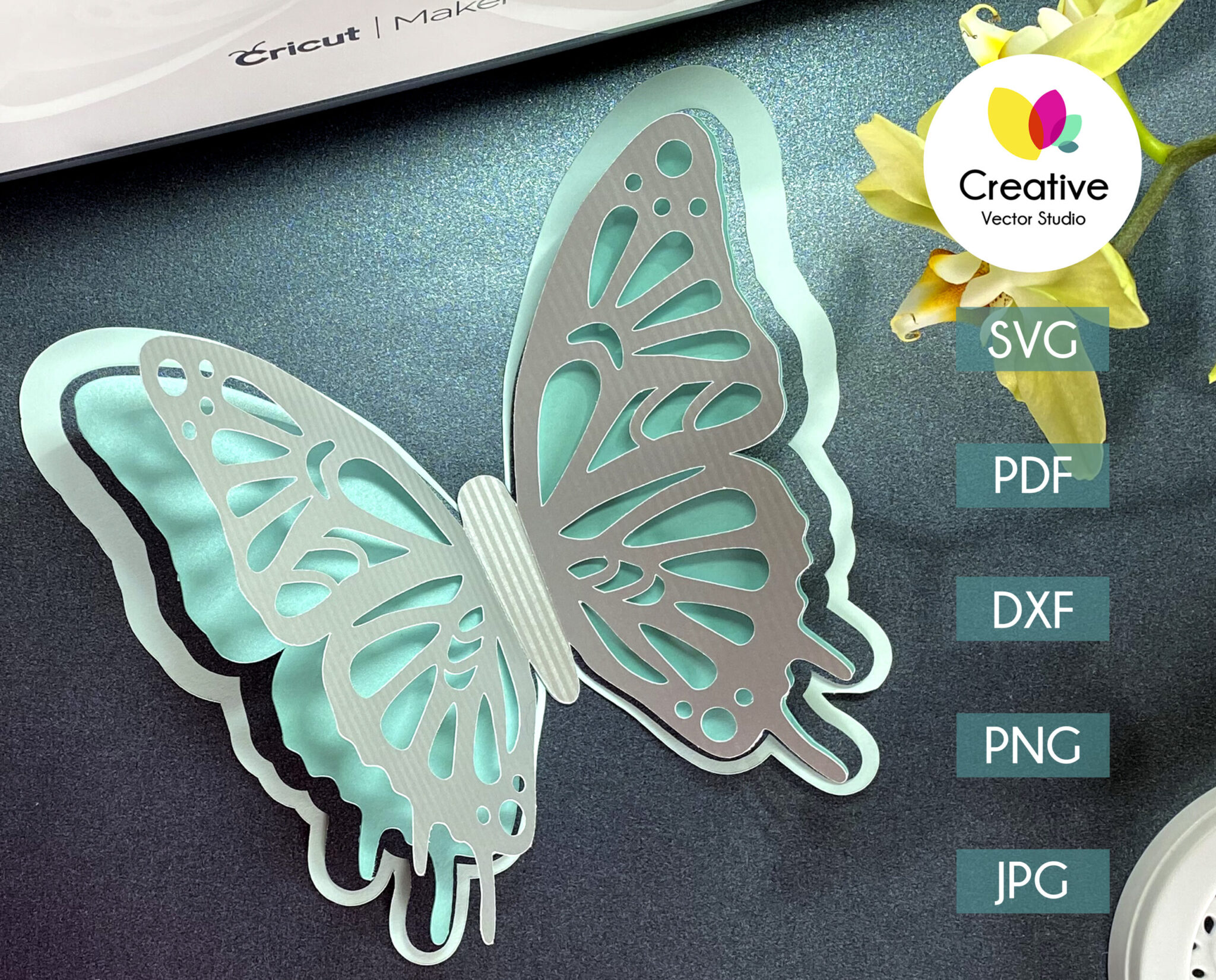 Butterfly SVG #6 Cut File Image | Creative Vector Studio