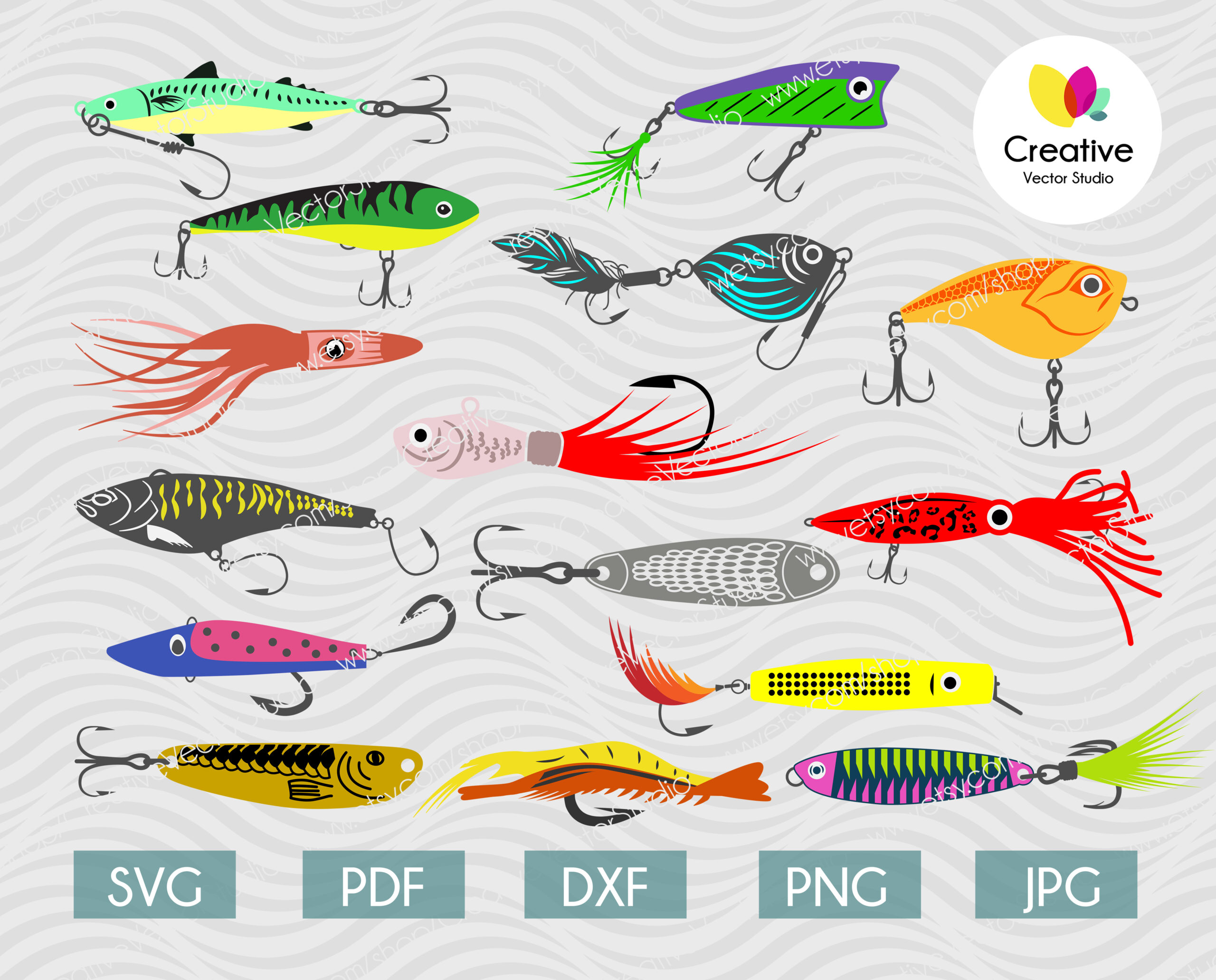 Fishing Lures SVG Cut Files Images