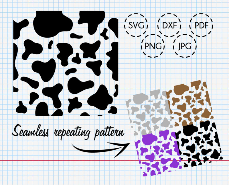 Seamless Cow Print Digital Pattern