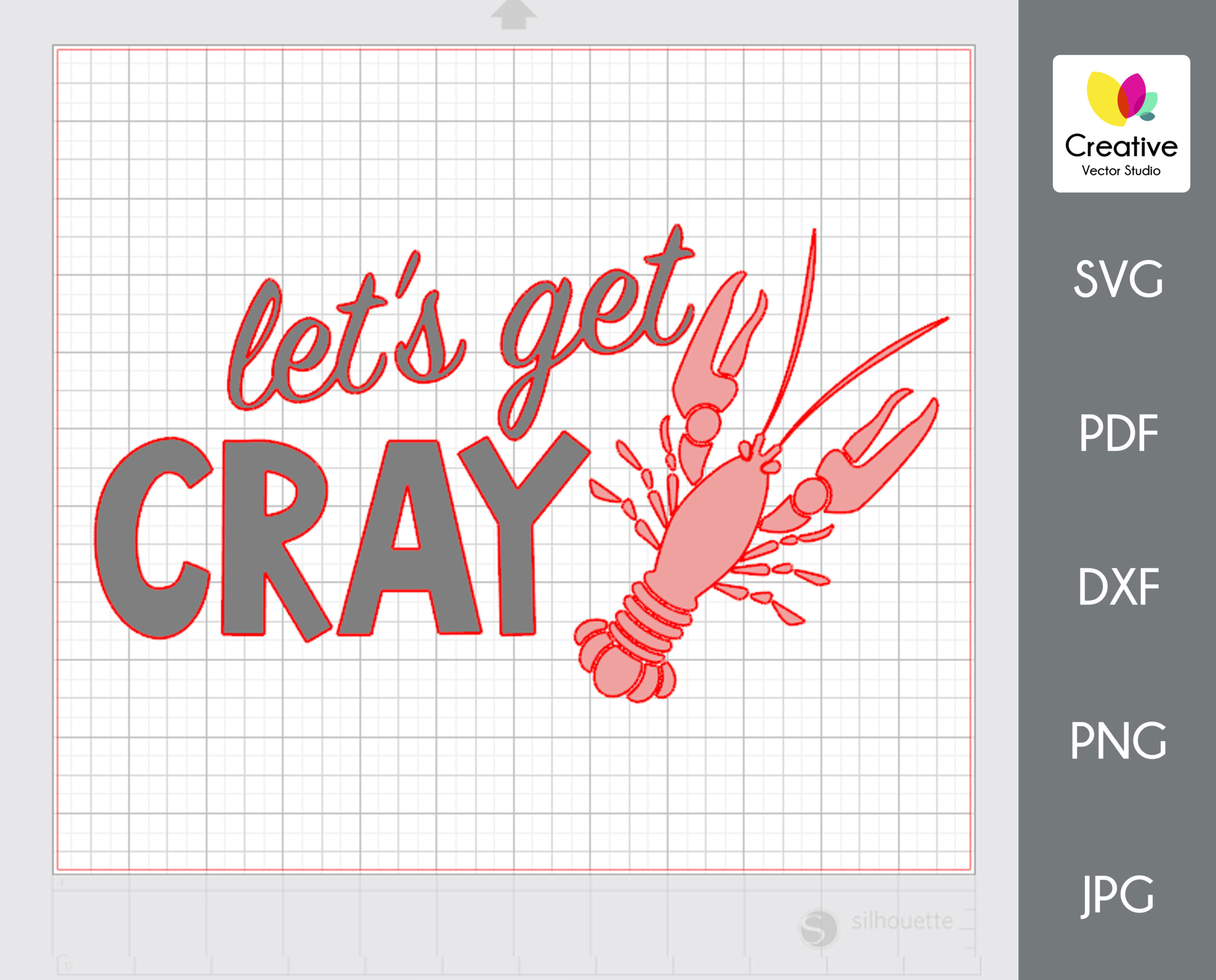Download Let's get cray, Red Boiled Crawfish svg, dxf design ...