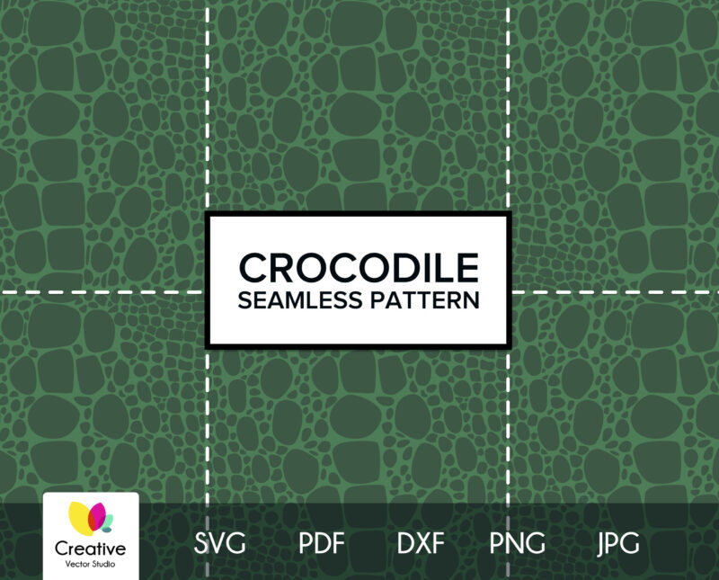 SVG Alligator Skin, Seamless Pattern