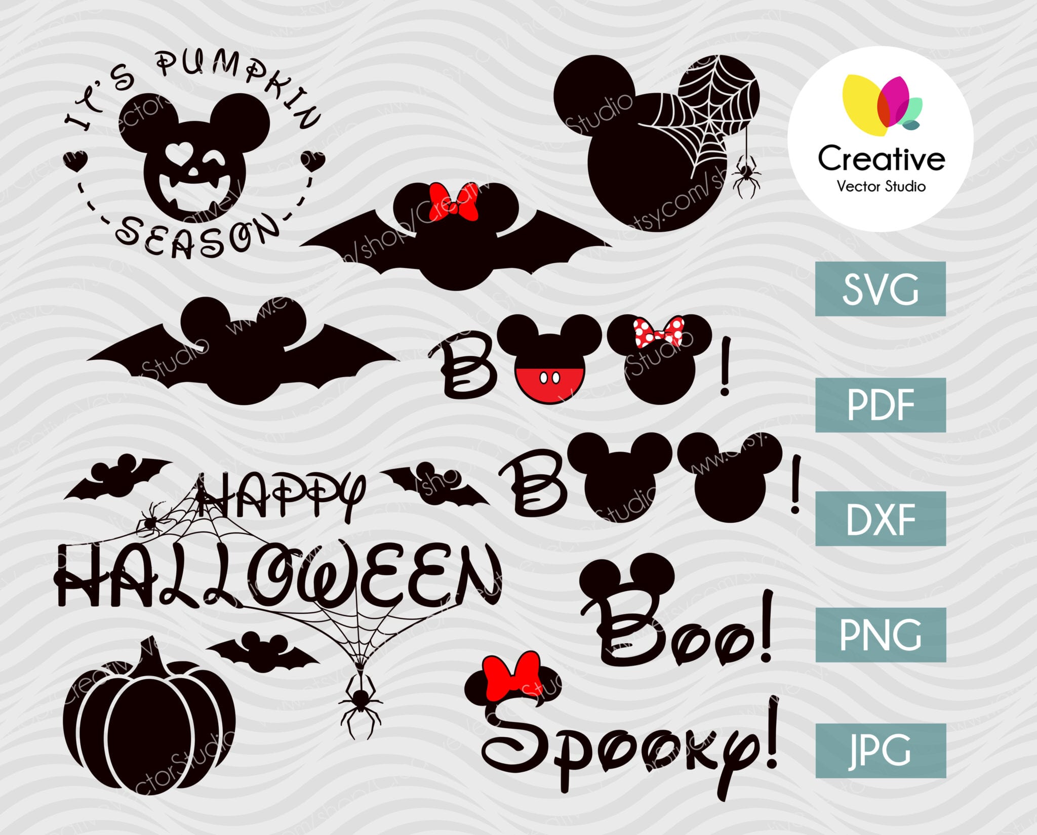 Halloween svg bundle, Mickey svg, Minnie svg, Spider web svg, Pumpkin