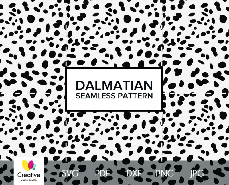 Seamless Dalmatian Print Digital Pattern