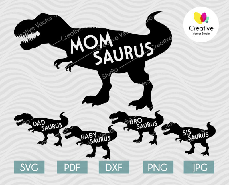 Dinosaur Family svg