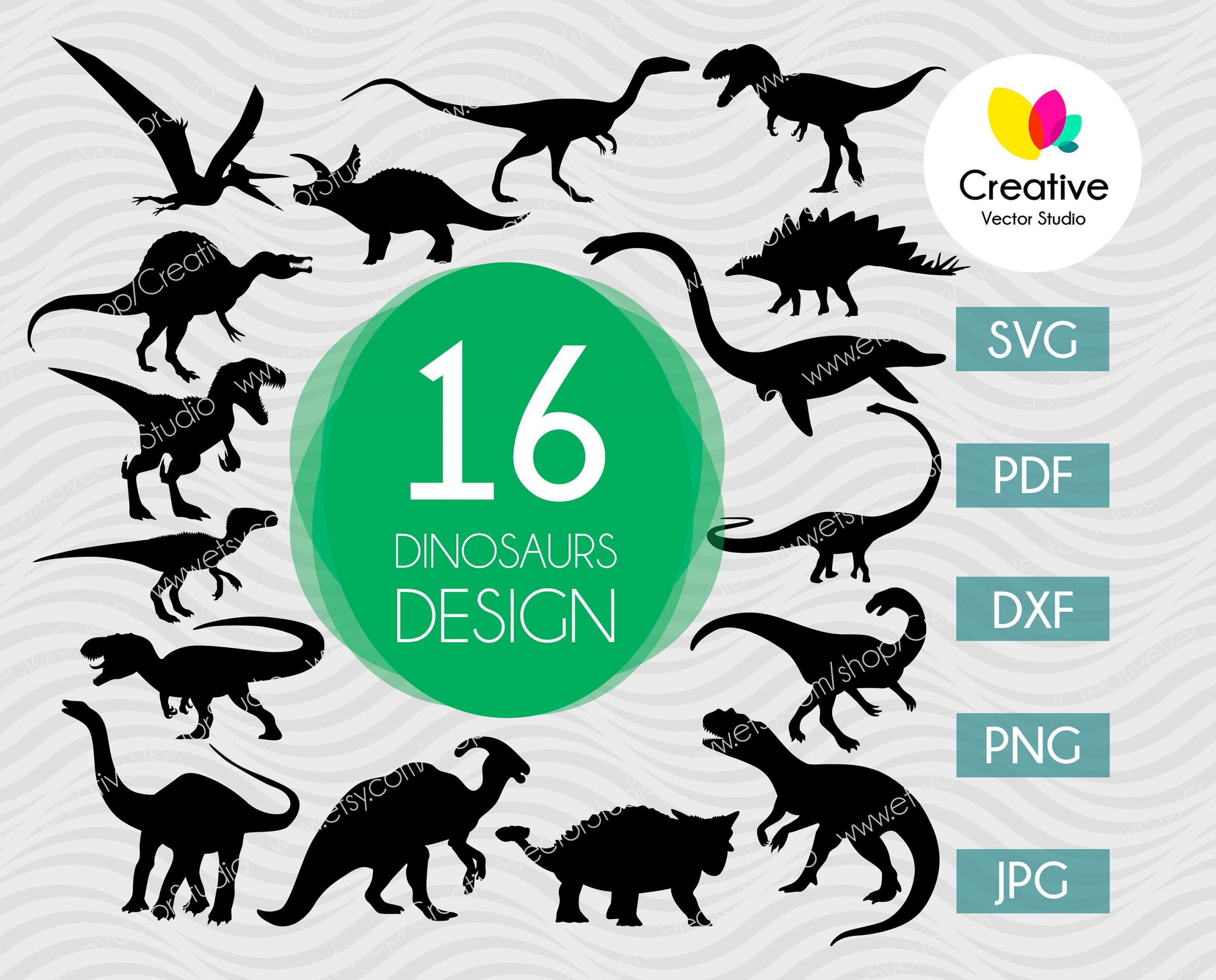 Pteranodon/pterodactyl Dinosaur SVG PNG JPG Clipart (Download Now) 