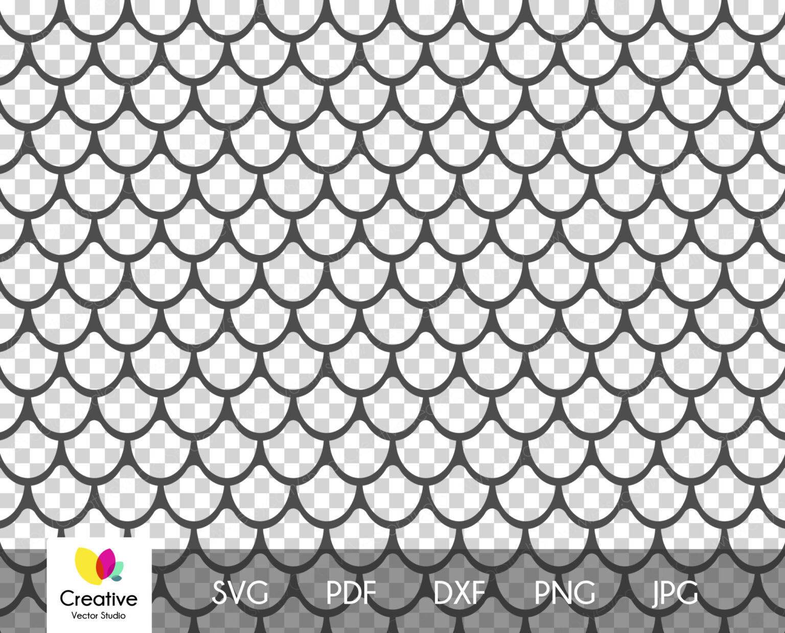 Dragon or Mermaid Scales SVG #2 | Creative Vector Studio