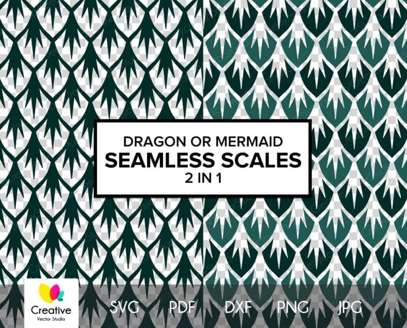 Dragon or Mermaid Scales SVG #1