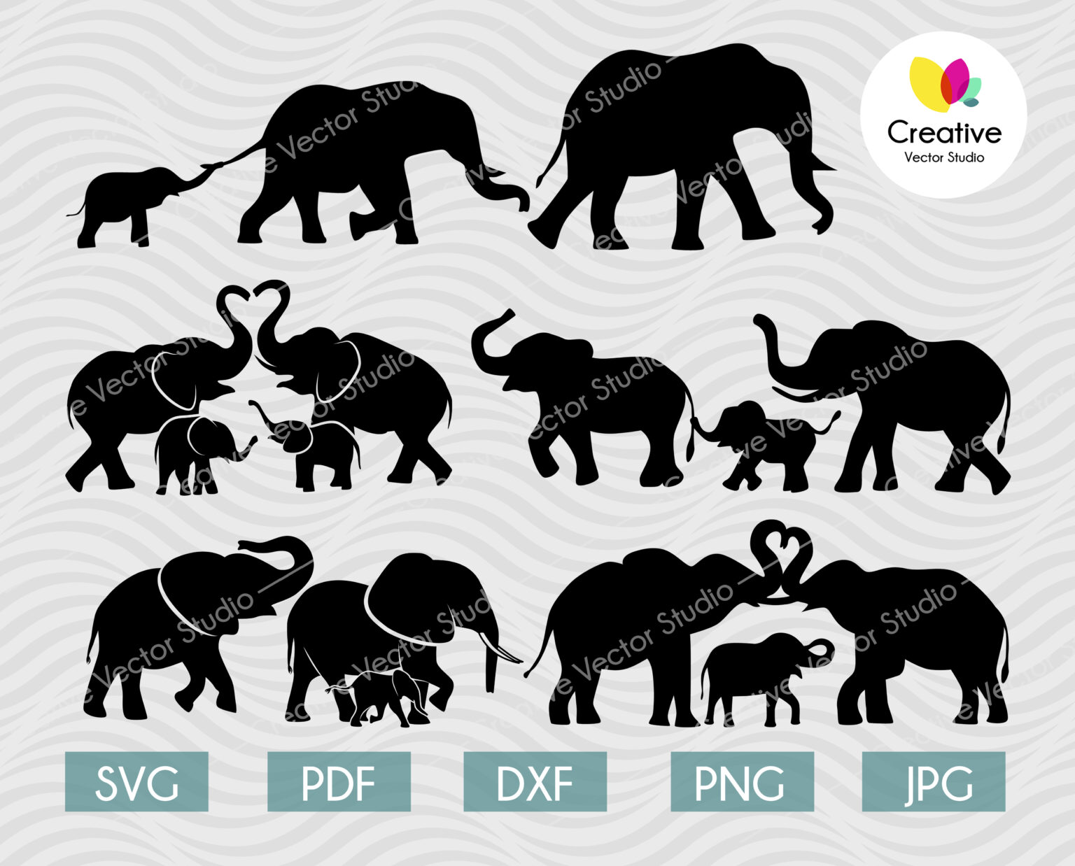 Free Free 124 Elephant Family Svg SVG PNG EPS DXF File