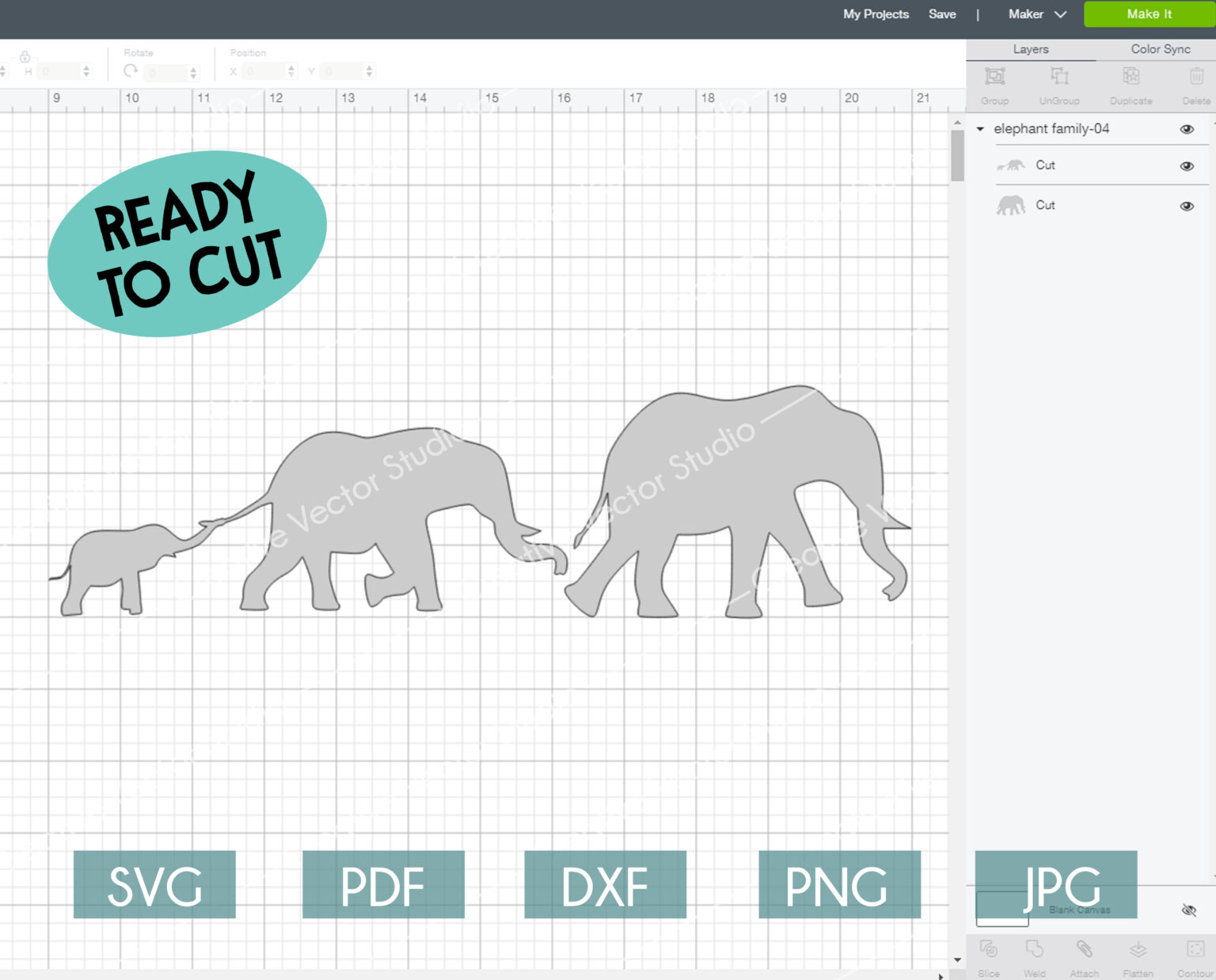 Elephant Family SVG Bundle - Creative Vector Studio