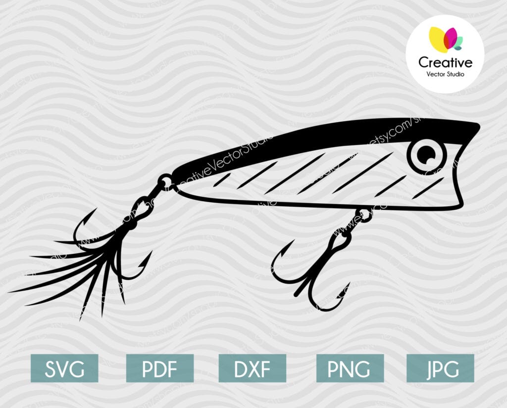 Fishing Lure SVG #9 Cut File Image | Creative Vector Studio