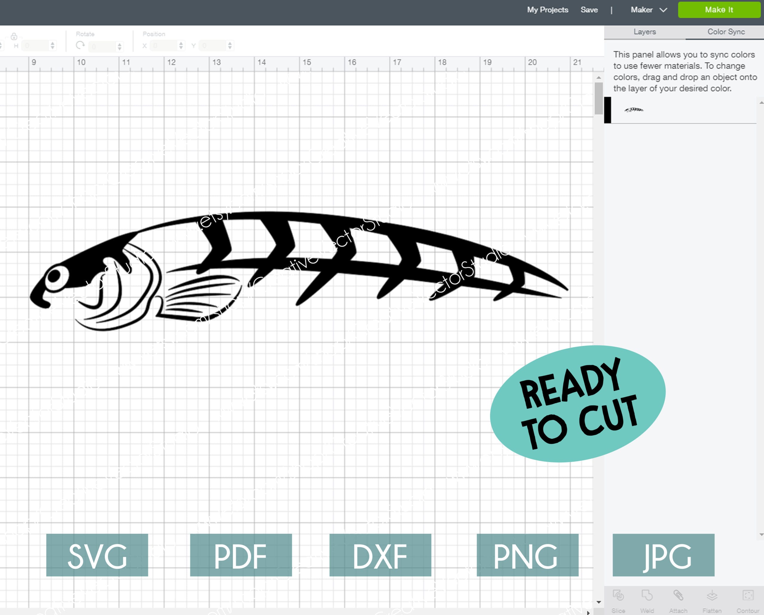 Fishing Lure SVG, Fishing Lure Pattern, DXF, SVG Cut Files for Cutting